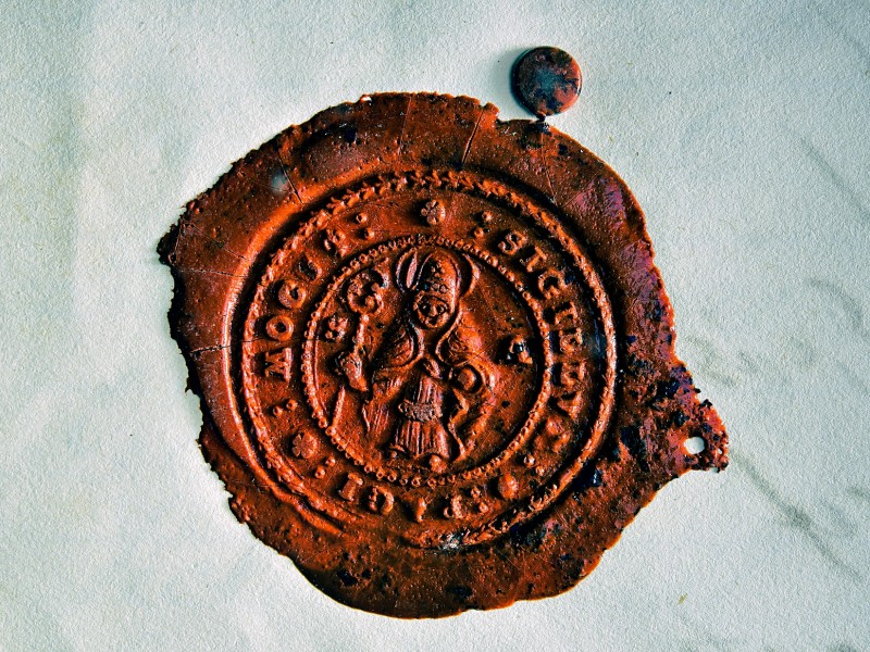 A Komáromi Református Egyházmegye pecsétjeinek lenyomatai