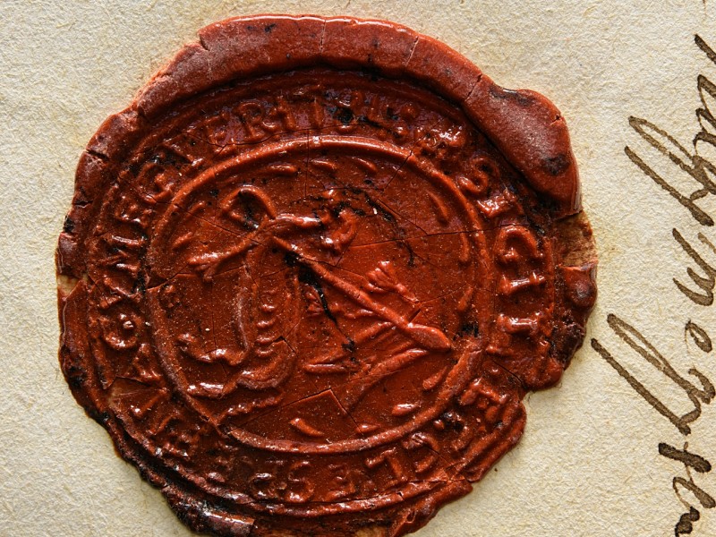 A Komáromi Református Egyházmegye pecsétjeinek lenyomatai